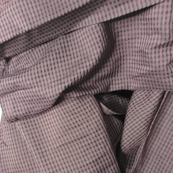 LOA Women's High Neck Tiered Layered Ruffle Mini Dress Size 1/ Small Brown - Picture 11 of 11